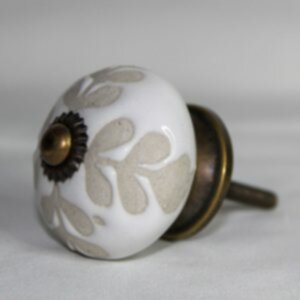 White Ceramic Knob - Image 2
