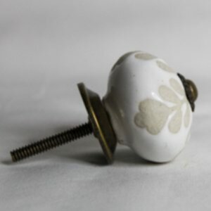 White Ceramic Knob - Image 3