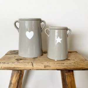 Grey Heart Vase - Image 2