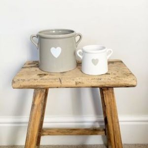 Grey Heart Planter - Image 2