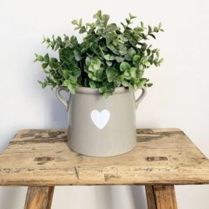 Grey Heart Planter - Image 3
